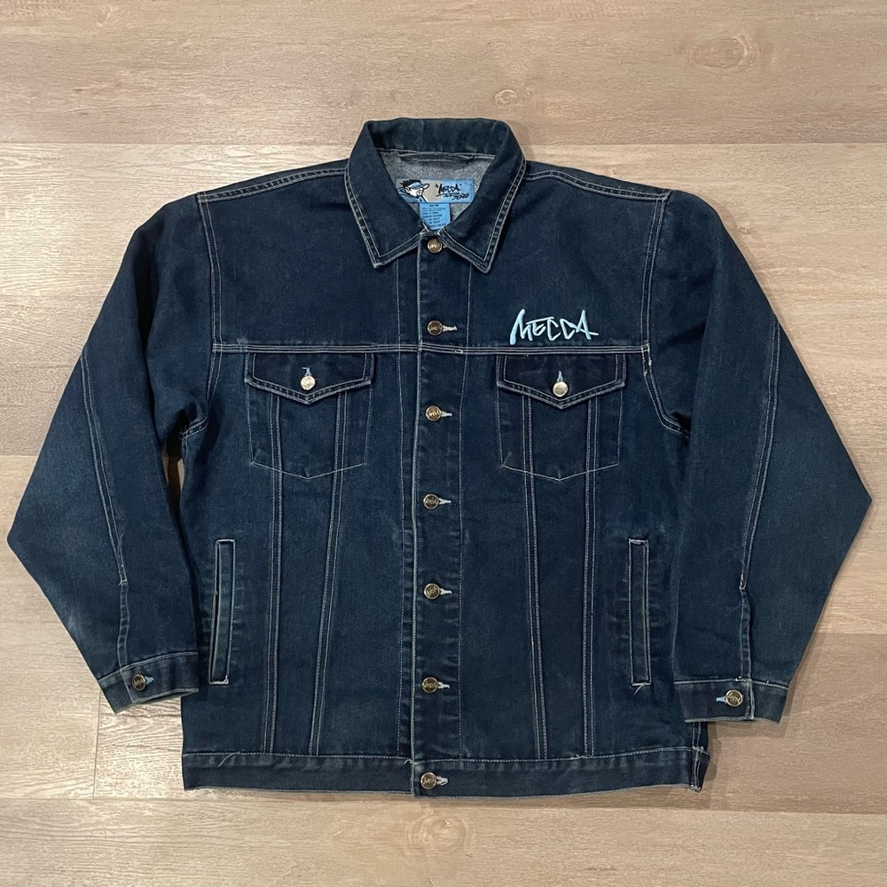 Vintage Mecca Embroidered Detailed Denim Jean Jacket
